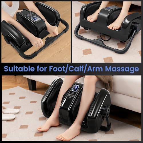 Image of Giantex Foot Massager with Heat and Remote Control, Calf Massager with 3 Massage Settings, Timer, Washable Cover, Adjustable Stand, Foot Massage Machine for Calf Arms Relax, Gift for Women Men (Black)