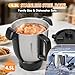 Smart Food Processor All-in-One Cooking Machine 3.0L Multifunctional Kitchen Appliance with Built-in Scale 7 inch Touch Screen 12 Speed Control Self-Cleaning 1000W Heating and Blending System (Black)