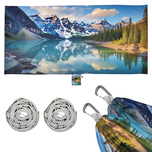 Takiito Natural Landcape Hammock 330 lb Capacity Travel Camping Hammock with Tree Straps, Portable Lightweight for Outdoor Beach Backpacking Backyard Patio