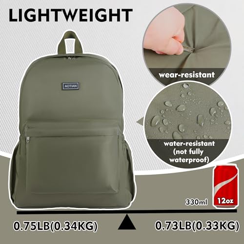 Image of 17 Inch Simple Large Backpack, Durable Bookbag for College & Travel Daypack | Anti-Theft Hidden Main Zipper, Reinforced Shoulder Straps, Side Pockets Fit Large Water Bottles, Lightweight, Classic Look