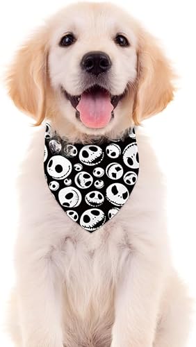 Miniatura 2 de The Nightmare Before Christmas - Bandana para perro de Halloween, Jack Skellington, decoración de cumpleaños, diseño de calavera para mascota,