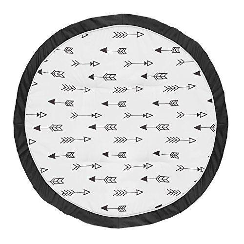 Sweet Jojo Designs Black And White Arrow Playmat Tummy Time Baby And Infant Play Mat For Black And White Fox Collection #TOP8