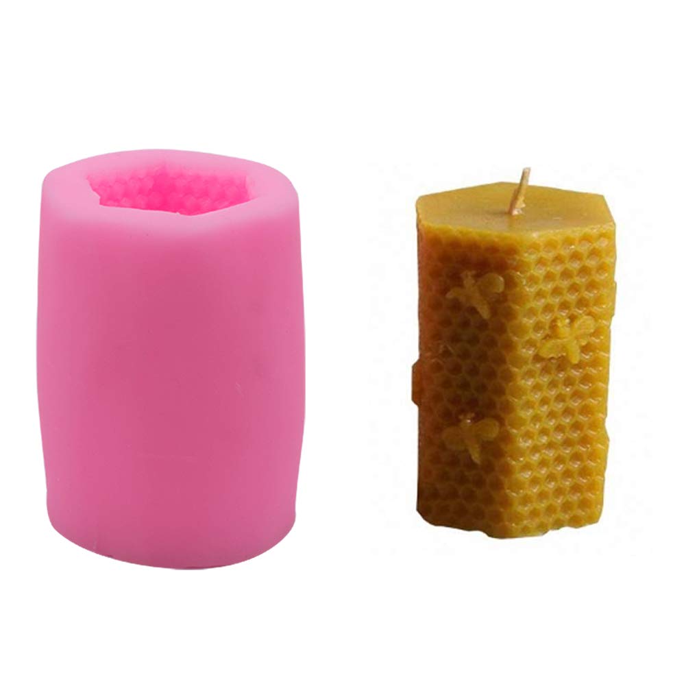 Wandic Honeycomb Silicone Mould, 3D Candle Mould Decorating Mold For Candle Soap Diy Toys Decorative Ornaments Art Craft