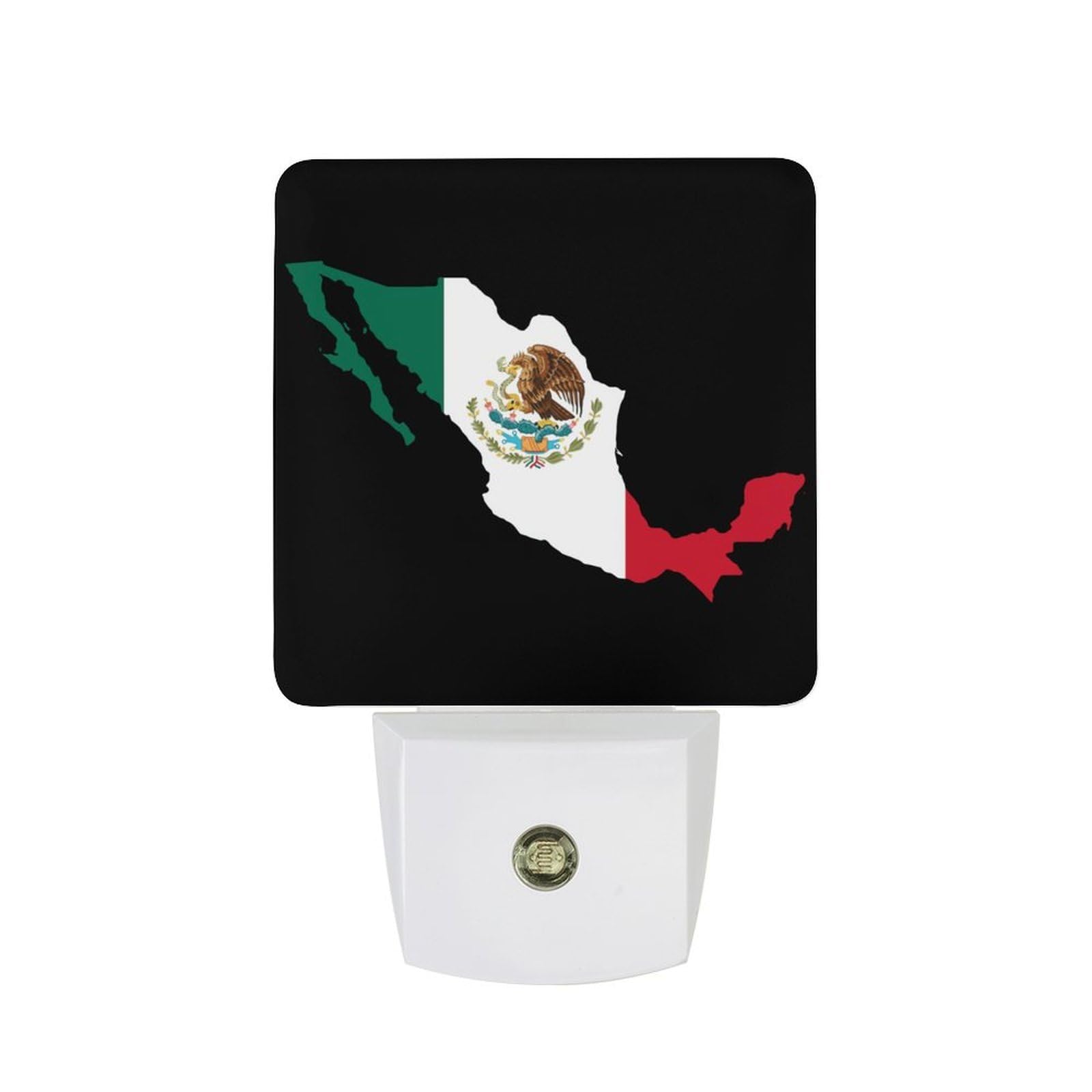 Nqrxadcrt Style Mexico Flag Night Light Plug In Wall Lights Bedside Lamp Bedrooms Home Hallways Decoration