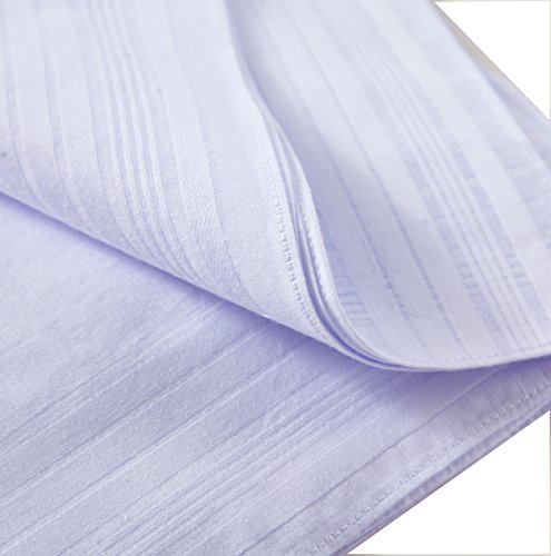 Men's Pure White 100% Cotton Handkerchief #TOP5