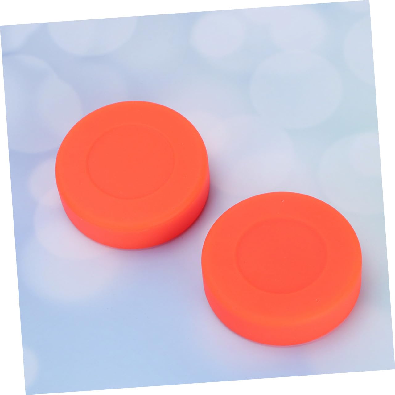 Lot de 10 Rondelles de Hockey PVC Orange à Dureté Réglable Finition Mate Palets de Hockey sur Glace en Caoutchouc Accessoire Sportif Usage Adulte et Entraînement
