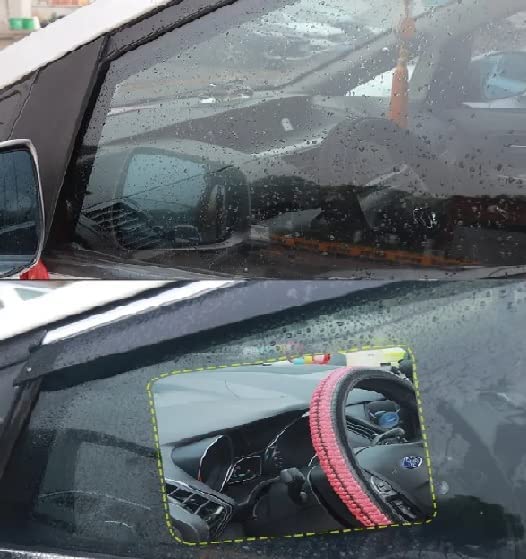 Image of CARTMAN Anti Fog Anti-Mist Rainproof Protective Film For Side Window | Water Protective Film Sticker for Car Anti-Glare, Anti-Scratch, Rainproof- Square (Pack Of 2)