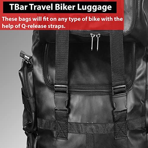 Jackets 4 Bikes SB80_SISSY_BAG-BLACK-U Motorcycle Cruiser Pu Leather Waterproof Sissy T Bar Travel Biker Luggage Set All Season thumb #3