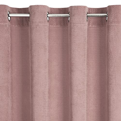 Eurofirany ELIZA Structural Velvet Curtain with Eyelets, 1 Pc. Velvet Thermal Insulated Curtain, Opaque, Room Darkening - Image 4