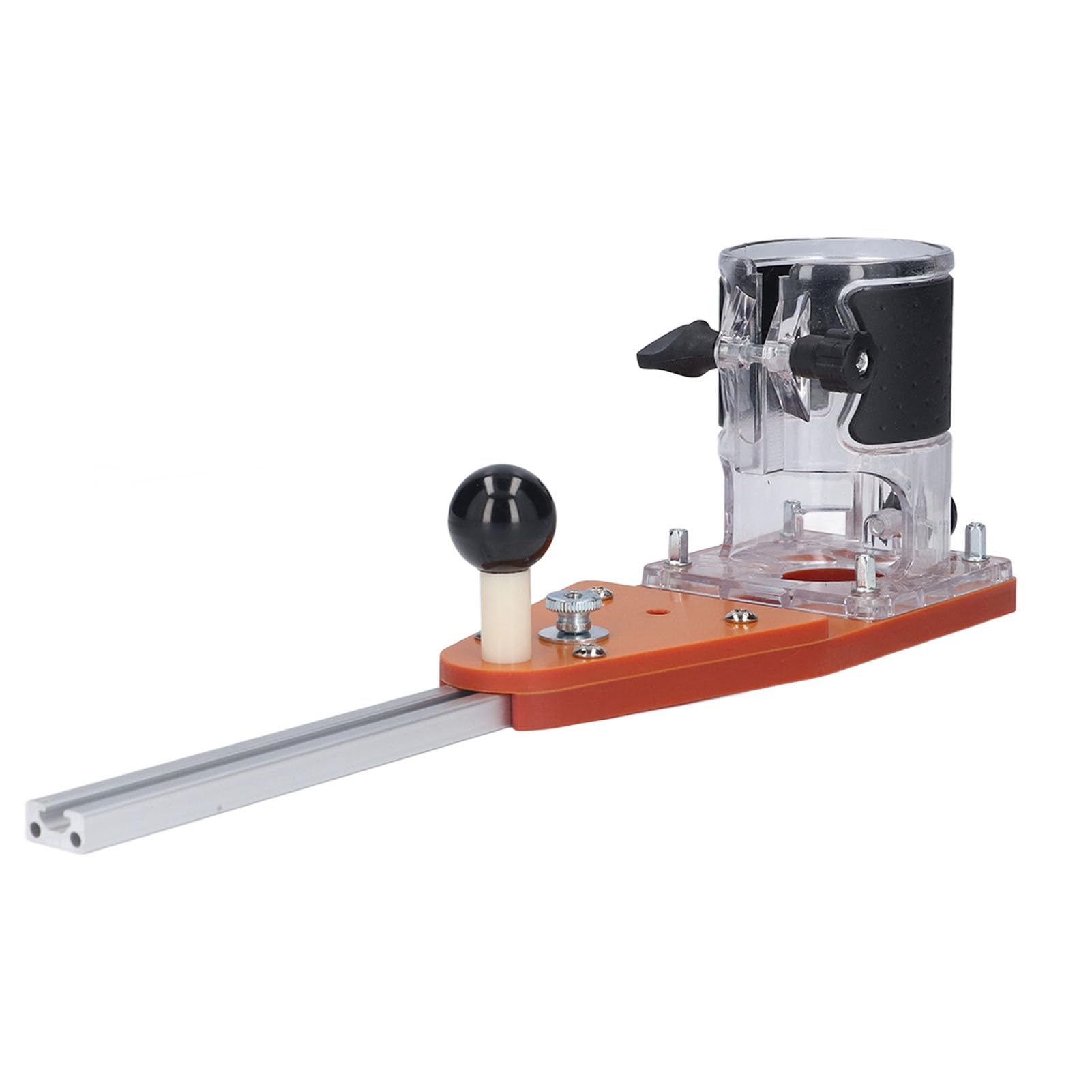 de guía para sierra de hoja, placa guía para sierra circular para ranurado y chaflanado, con riel corto y broca para escariadores de hasta 65 mm, compatible con espesores