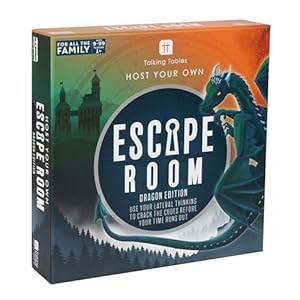 Talking Tables Dragon Edition Escape Room Game for Adults Teenager, Video Intro, QR Codes for Sciene Playlist, Present, Games Night, Birthday, Dinner Party, Secret Santa, Christmas, Age 9+, Players 1+