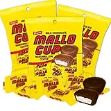 Needzo Mallo Cups, Individually Wrapped Milk Chocolate Candy with Whipped Creme Center, Bulk, Pack of 3, 3 Ounces Each