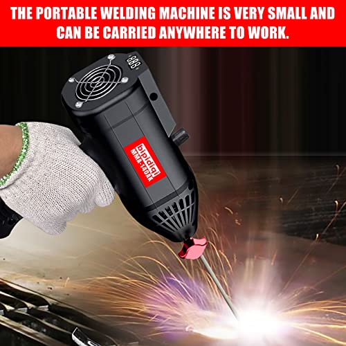 Arc Welder Hand Held Welding Machine Kit 110V Voltage Igbt Digital Mma Welder With Welding Gloves,Folding Welding Helmet,Welding Brush,Welding Ground Wire,Welding Rod #TOP4