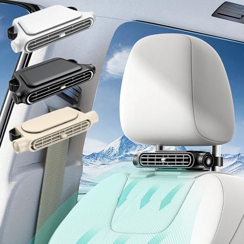 Qiamia Upgraded Car Seat Fan - Wireless Fan for Car Back Seat, 3 Speeds Portable Car Headrest Fans for Front and Rear Seats (White (USB connection)) Qiamia Upgraded Car Seat Fan - Wireless Fan for Car Back Seat, 3 Speeds Portable Car Headrest Fans for Front and Rear Seats (White (USB connection))