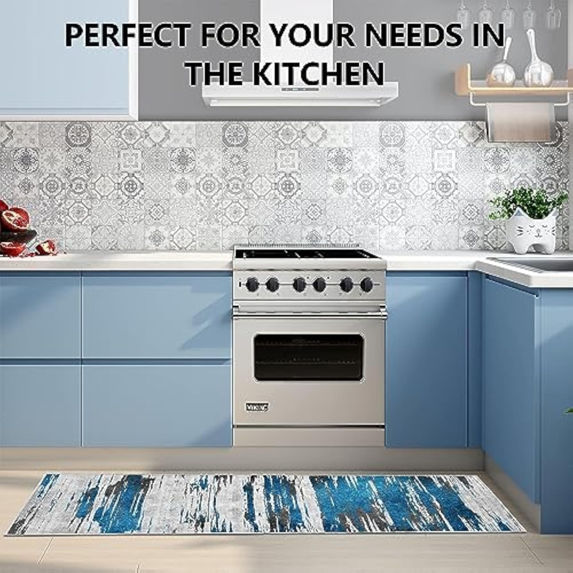 Non-Slip Thick Cushioned Kitchen Floor Mats Set