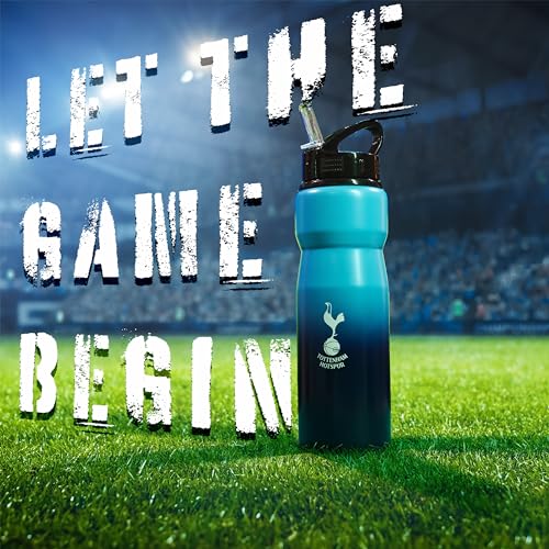 Tottenham Hotspur FC Water Bottle with Straw - Metal Water Bottle for Football Fans Sports Work Gym Spurs Gifts for Men - Image 2