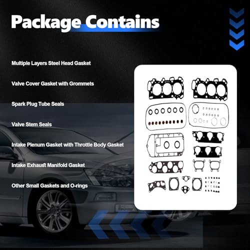 Image of AUCERAMIC HS26334PT Cylinder Head Gasket Set Fit for 2003 2004 2005 2006 2007 Honda Accord 3.0L V6 SOHC J35A4 J34A5