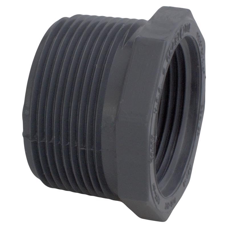 Charlotte Pipe Schedule 80 2 in. MPT x 1-1/2 in. Dia. FPT PVC Reducing Bushing