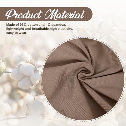 JenPen 4 Pcs Cotton Chemo Headwear for Women Turban Soft Cancer Head Scarf Hats Beanie Elastic Hair Wraps for Women's(White, Blue, Khaki,Black)