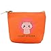 Produktbild emorias 1 PCS PU Bleistift Tasche Make-up Bag Papier Tasche Münzfach Lovely Cat Design Portemonnaie Tasche Münzfach Schlüssel Halter Münzfach für Kreditkarte Make-up Zubehör, Orange, 12.5*11.5cm