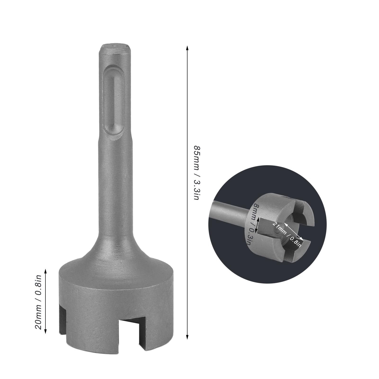 Cacciavite per Asta di Terra SDS Plus, Punte per Asta di Terra in Metallo Utensili per Trapano per Trapano a Percussione SDS Plus(Attraverso)