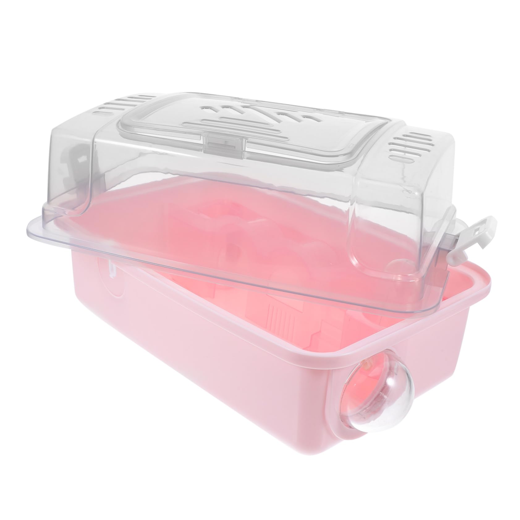 VICASKY Compact Hamster Cage Travel Carrier for Small Animals Portable Water Bottle Ideal for Vet Visits Home or Travel