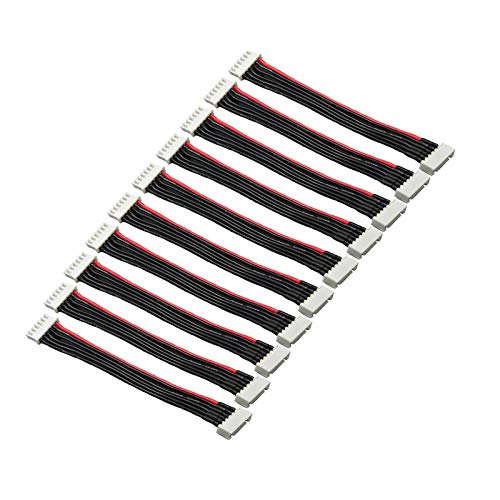 10 cables balance extensión JST-XH macho a hembra 5S 6Pins miniatura 1