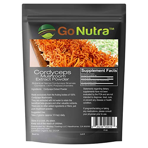 Cordyceps Mushroom Powder | Cordyceps Extract 30% Polysaccharides Non-GMO Pure Cordycep Powder 8 oz. (225 Grams)