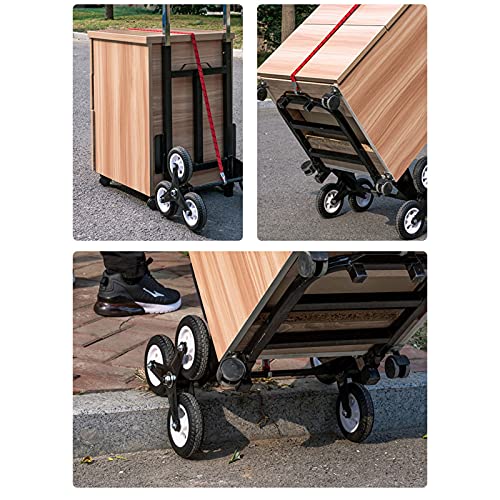 Carretilla plegable resistente 100kg capacidad, 6 ruedas miniatura 3