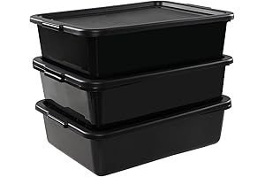 WONDERFUL Black Storage Bins with Lids - Keep Your Space Neat and Tidy