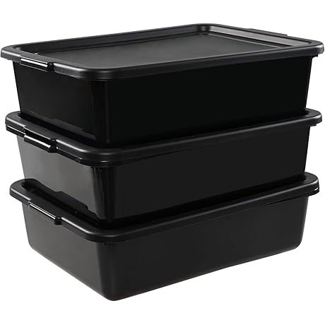 WONDERFUL Black Storage Bins with Lids - Keep Your Space Neat and Tidy