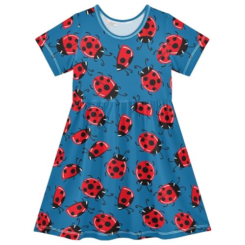 ZZKKO Ladybird Ladybugs Girls Dresses, Summer Dresses for Toddler Girls Dress Size 2T