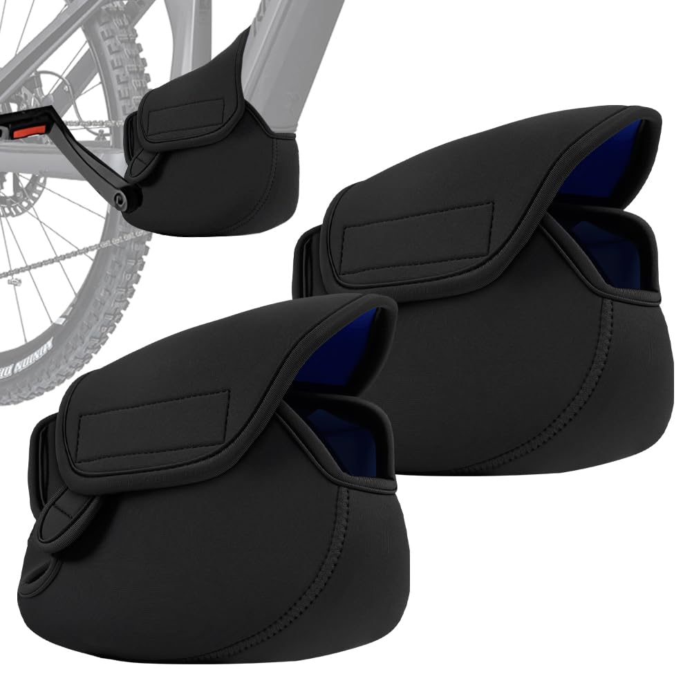 AOOWU Motor Protective Covers for E-bike, 2 Packs Waterproof Ebike Mid-Motor Protective Cover, E-bike Battery Protective Cover, Universal Bicycle Motor Transport Protection, Rain and Dirt Protection