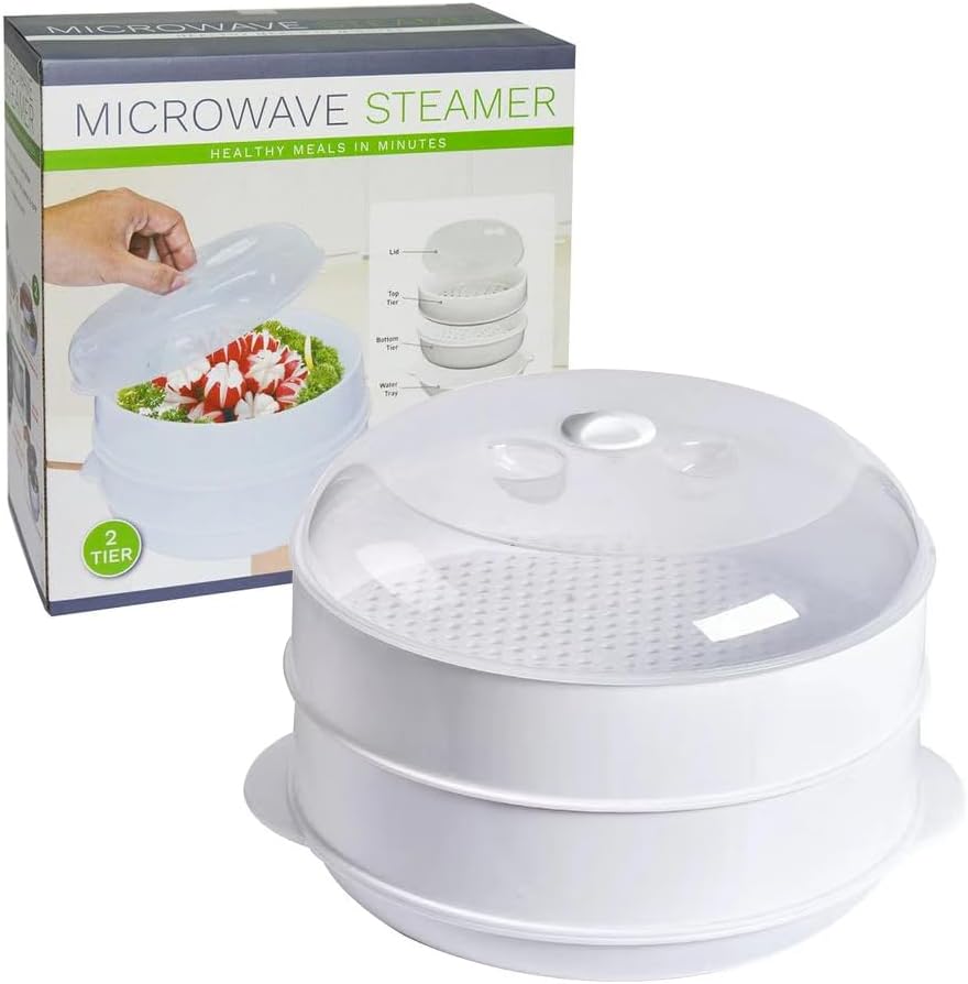 Cook Easy Microwave Steamer, BPA Free Kitchen Microwave Cooker with Lid