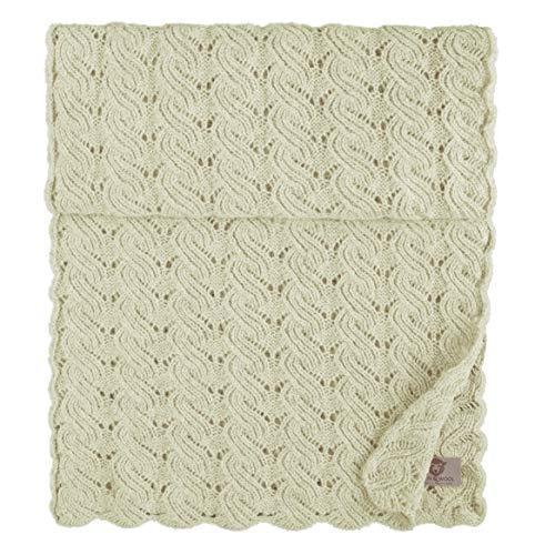 Linen & Cotton Luxus Hochwertiger Weich Wollschal/Schal Gestrickt Cenila für Damen -100% Reine Neuseeland Wolle, Weiß Grau (45 x 200cm) Tuch Halstuch, Damenschal, Winterschal, Stola, Langschal Cover