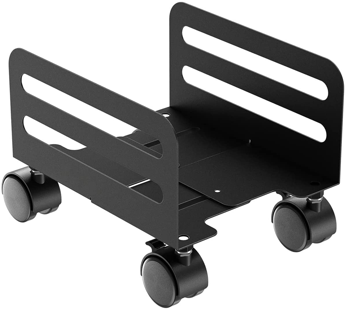 Carrello Porta CPU Regolabile Con Ruote | Supporto Per Tower PC | Fino A 80kg | Nero - Foto 13