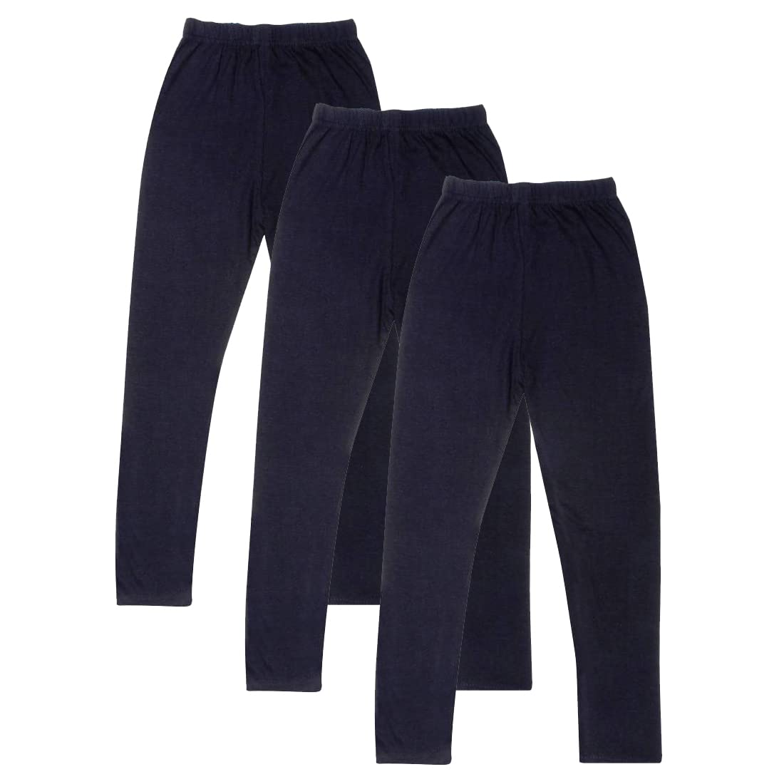 Tik Tok Wears Kids Girl's Cotton Black Leggings Pack of 3-picture-11