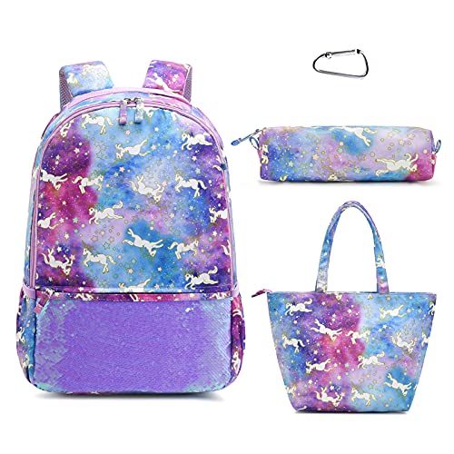 Backpack for girls cute school backpack set 4pc book bag for elem…