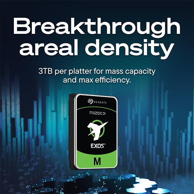 Miniatura 5 de Seagate Exos M 30TB Enterprise Disco duro interno HDD - 3.5 pulgadas 6GBs SATA 7200RPM 2.5M MTBF (ST30000NM004K)