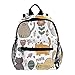 Zaino in età prescolare per bambini piccoli zaini per bambini e ragazze con fascia toracica simpatici orsetti funghi uccelli farfalle Gatti carini con topolini. 25.4x10x30 CM/10x4x12 in