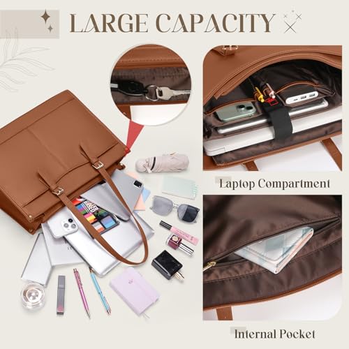 Bolsa para laptop mujer con compartimento para almuerzo 15.6 pulgadas miniatura 5