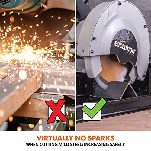 Evolution Power Tools Rage 4 Chop Saw 0˚-45˚ Mitre Angles Multi-Purpose Multi-Material Cutting Cuts Wood, Plastic, Metal & More, 3 Year Warranty Included & TCT Blade Included 185 mm (230 V) 11 Evolution Power Tools Rage 4 Chop Saw 0˚-45˚ Mitre Angles Multi-Purpose Multi-Material Cutting Cuts Wood, Plastic, Metal & More, 3 Year Warranty Included & TCT Blade Included 185 mm (230 V) - Image 11