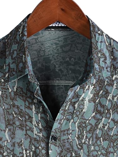 Image of JOTOOK Mens Hawaiian Shirt Short Sleeve Button Down Tropical Shirts Casual Floral Summer Beach Shirt