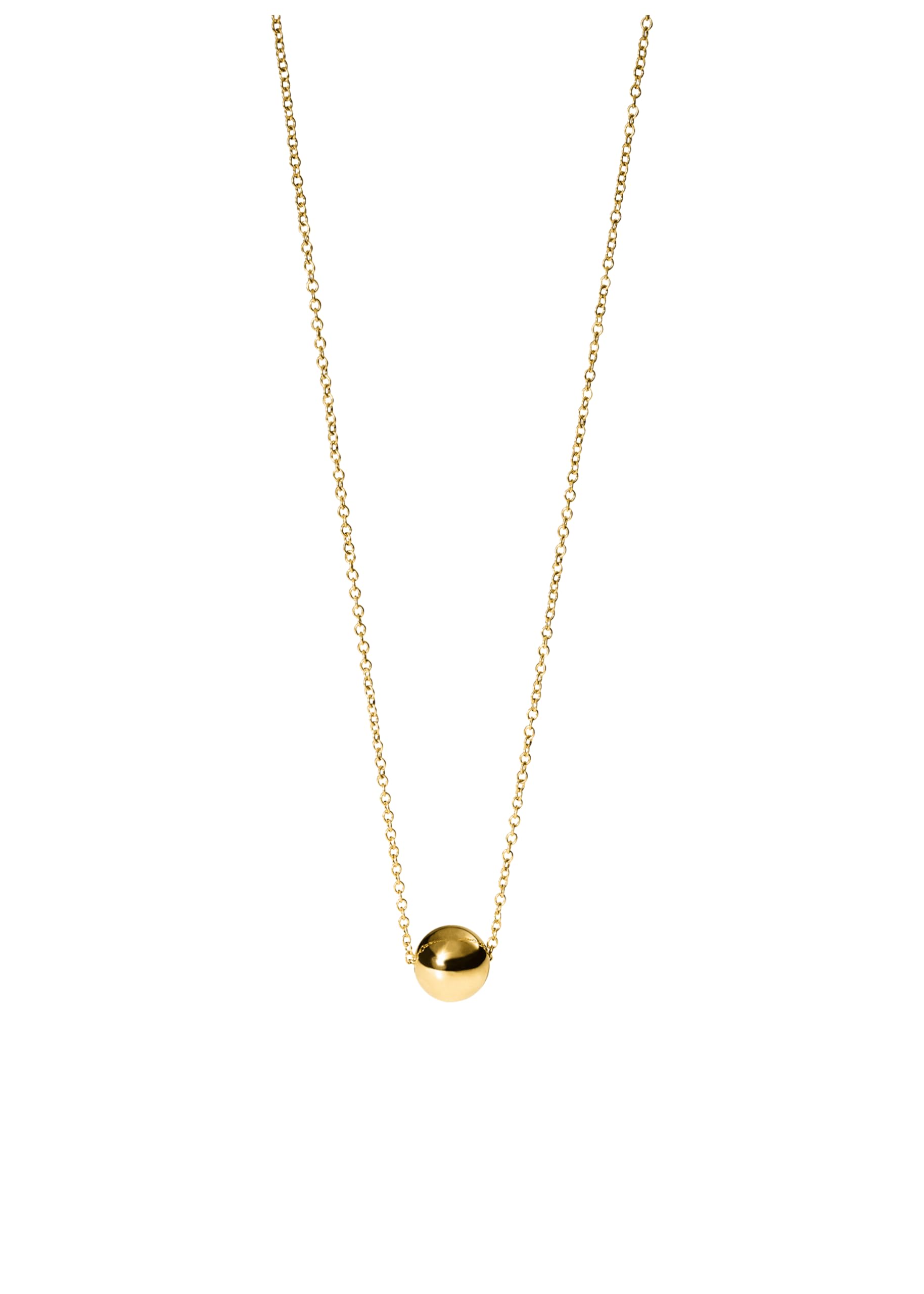 Purelei Minimalist Kette mit Kugel – wasserfest & verstellbar | Filigrane Edelstahlkette mit glänzendem Kugelanhänger & 14K/18K Vergoldung | Zeitloses Basic-Piece für jeden Look