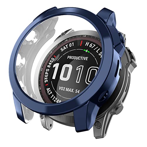 MYSNBKN Funda protectora compatible con Garmin Fenix 7, TPU delgada plateada a prueba de golpes, carcasa protectora para Garmin Fenix 7/Fenix 7 Solar/Fenix 7 Sapphire Solar Cover
