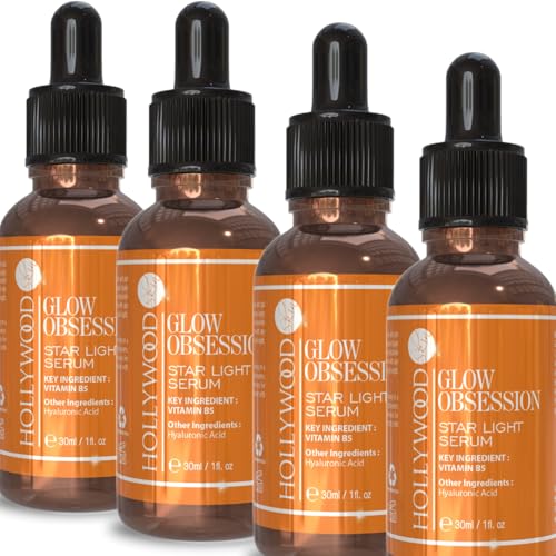 Obsession d'éclat - Sérum étoilé à la Vitamine B5 et acide hyaluronique Traitement anti-âge TRÈS CONCENTRÉ Pour une hydratation en profondeur et un éclat incroyable - 30 ml (4 Bottles)
