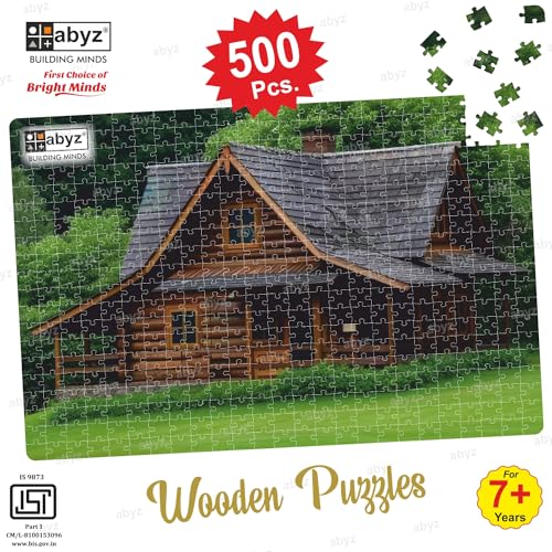 Image of ABYZ Wooden Jigsaw Puzzle - Meadowwood Cottage Playset for Fun Educational & Little Explorers, 500-Pieces Multicolor | Birthday Gift for (7 Plus Years) Age Kids.