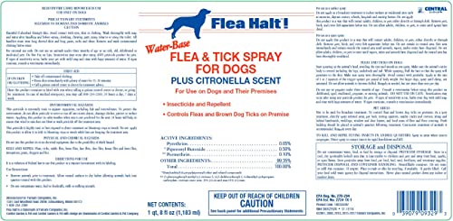 Flea Halt! Water-Based Flea & Tick Spray For Dogs Plus Citronella Scent, 40 Fl Oz #TOP1