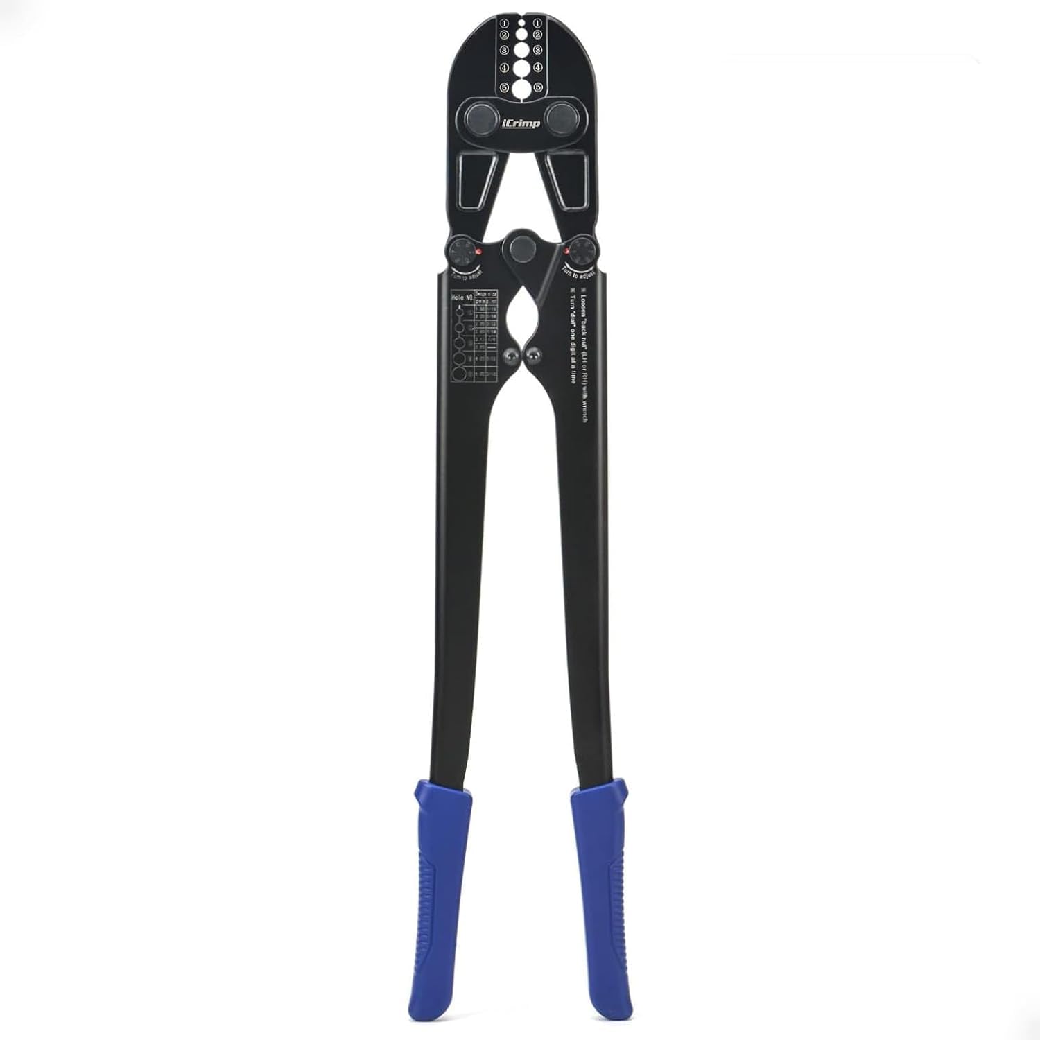 iCrimp IWS-1608B Wire Rope Crimper, 1/16' to 3/16' 5 Dies