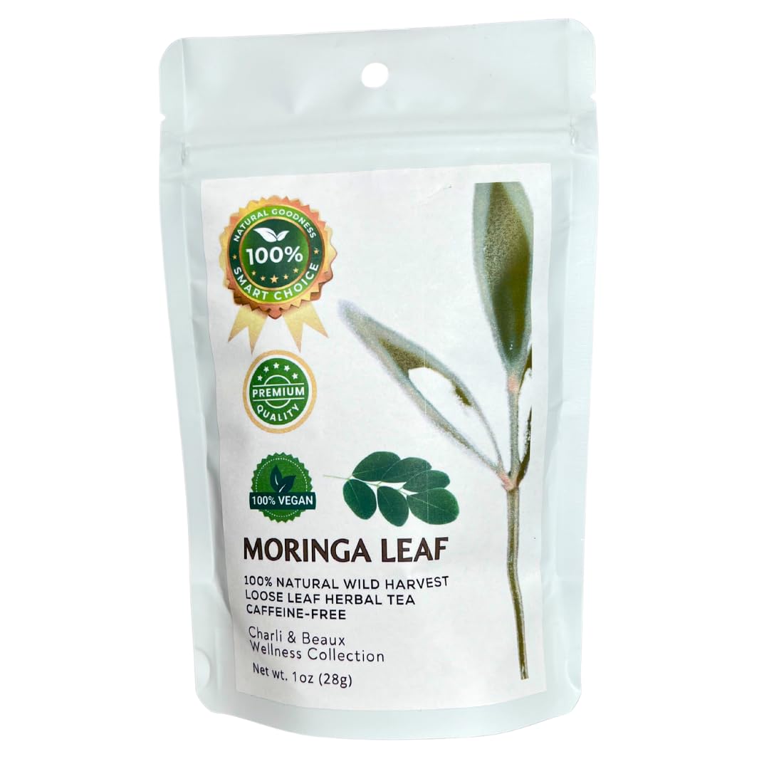 Moringa Leaf Tea, Loose Leaf Herbal Tea, High Protein, High Nutrition, 28 Grams to Make 14 Cups